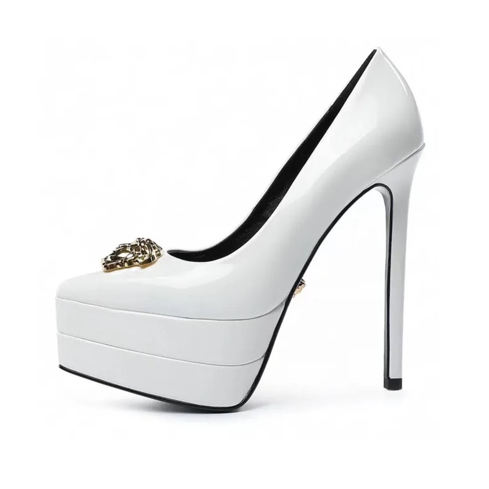 ‼️❤️‍🔥Versace Medusa Head Palazzo Platform Pump 👠